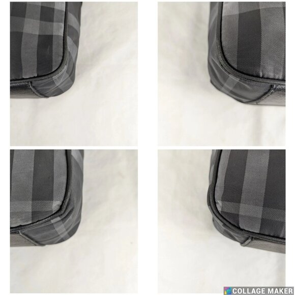 Authentic Burberry Nova Check Black/Gray Manor Crossbody Bag Made in Romania - Picture 10 of 11